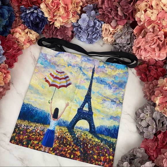 Eco-Friendly Eiffel Tower Paris Folding Tote Bag - Picture 11 of 16